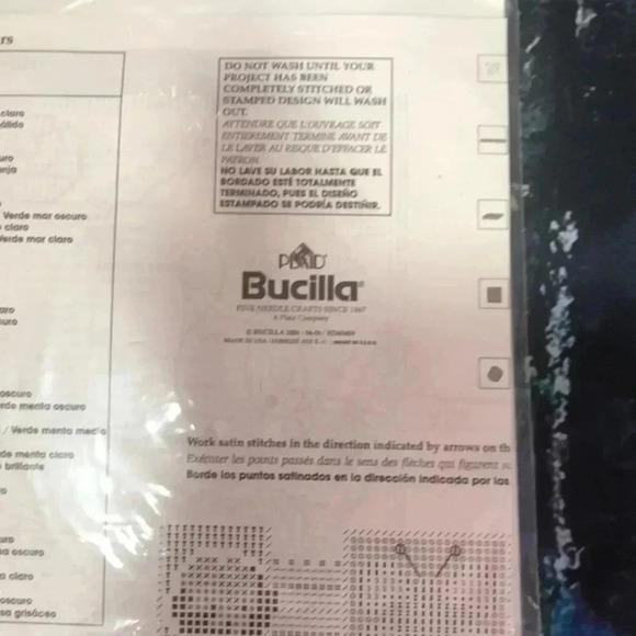 Plaid Bucilla words to live by stamped cross stitch 3 pack - Picture 11 of 11